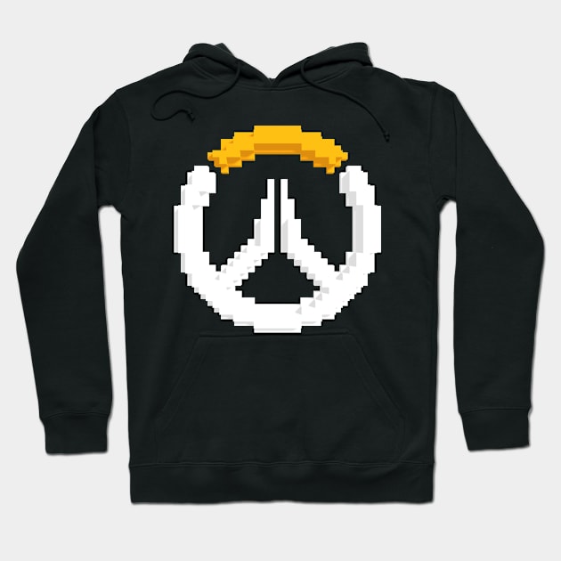 Pixel Overwatch Logo Hoodie by MrHemanik